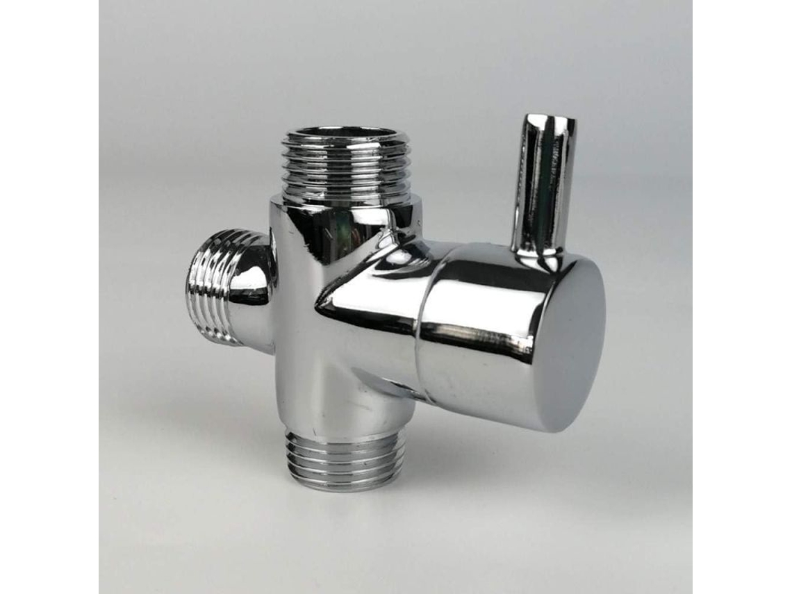 Válvula Desviadora De Água Macho G1/2, Adaptador T De Torneira Em Latão Cromado, Acessório De Chuveiro Banheiro 3 Vias
