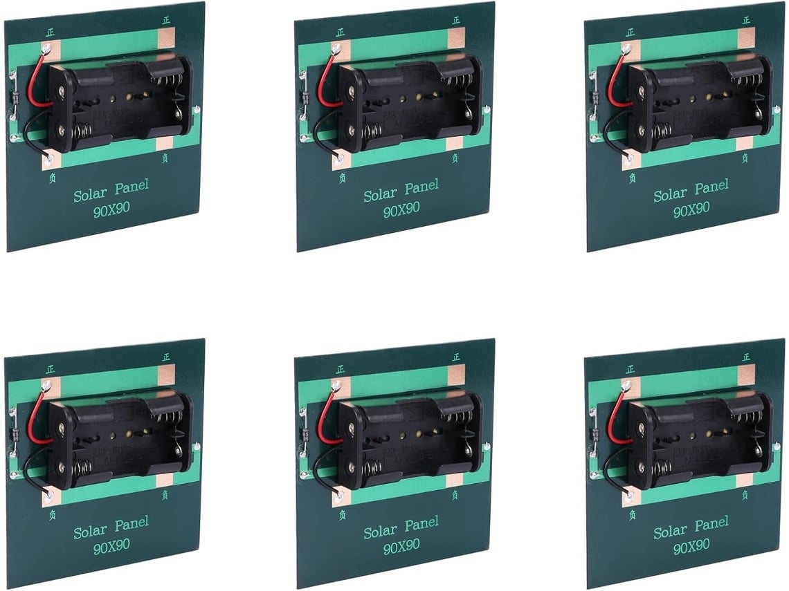Cargador Solar De Baterías De 6 X 1w 4v Para Pilas Aa Con Base Para Carga Directa De 2 Baterías.