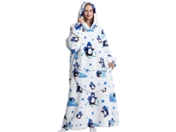 Manta Chrui Larga Con Capucha Para Regalar En Cumpleaños A Hombres Y Mujeres (pingüino)