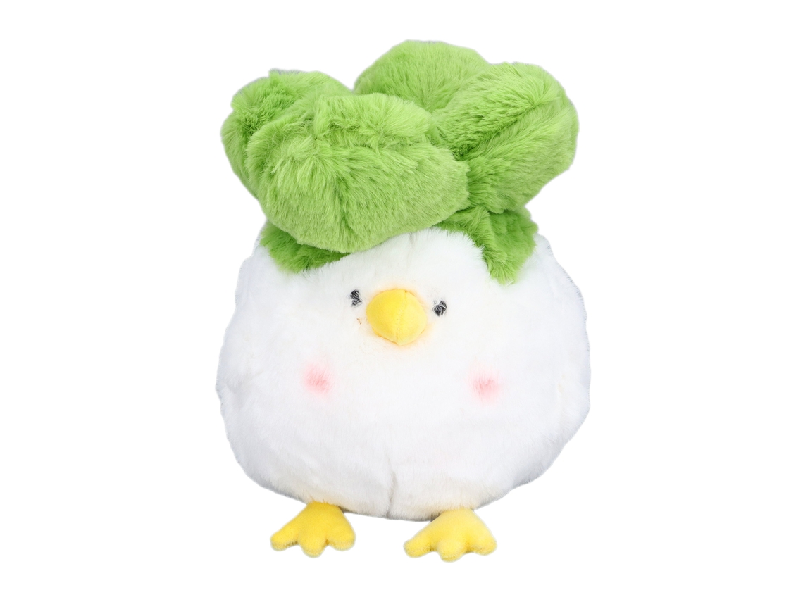 Peluche suave con forma de pájaro repollo de Ats, un juguete decorativo para niños y adultos.