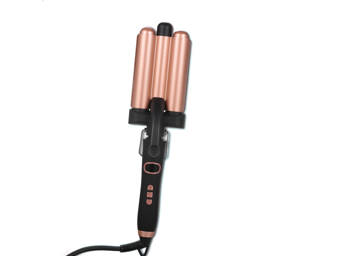 Herramienta de peinado con temperatura regulable y 3 cilindros (25 mm).