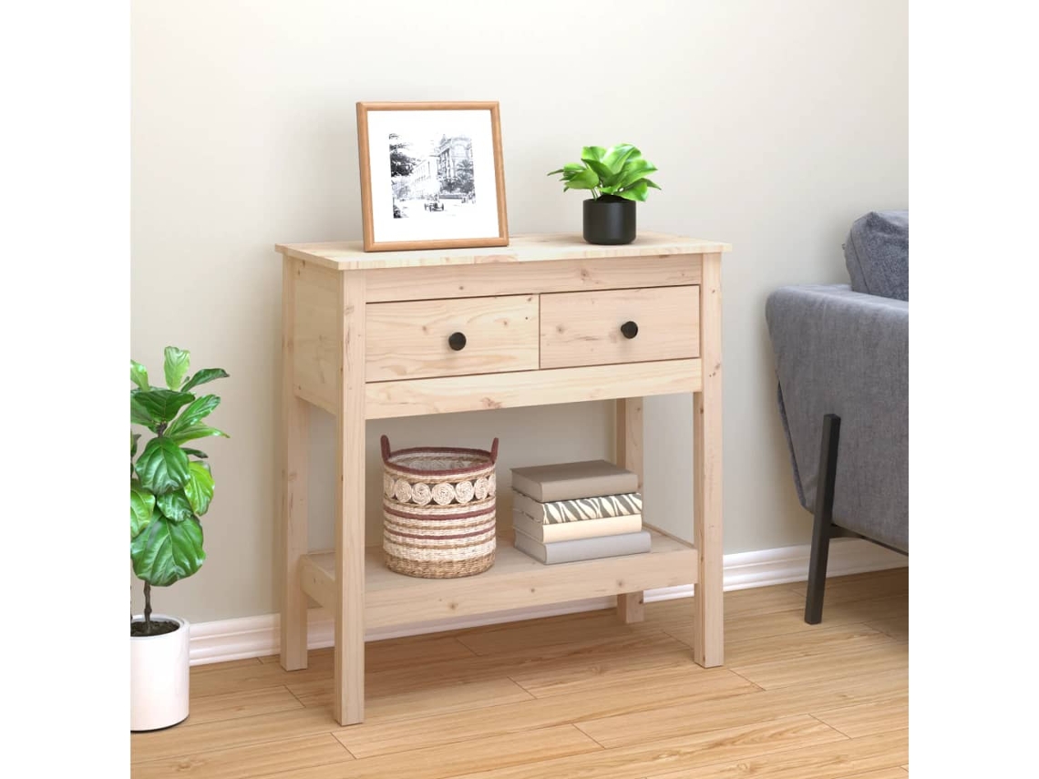 Mesa consola | Mesa de entrada | Mesa auxiliar 75x35x75 cm Madera maciza de pino