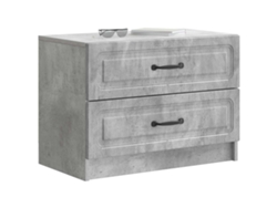 Maison Exclusive - Armario De Noche Con Cajón Gris Hormigón 62 X 34,5 X 44,5 Cm