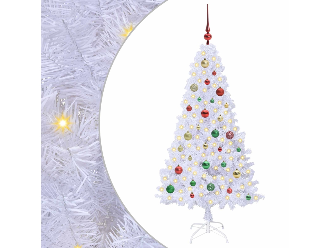 Decoración navideña de PVC blanca Vidaxl (150 cm)