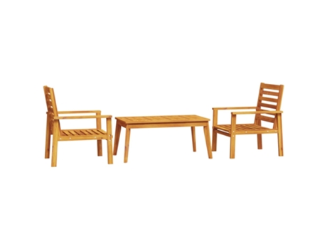 Conjunto 3 de muebles de jardín VIDAXL madera maciza acacia