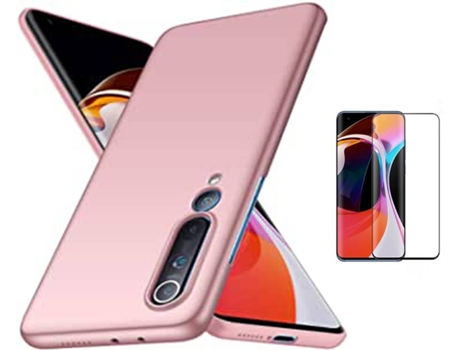 Kit Carcasa y Protector Cristal Curvado Xiaomi Mi 10 Turtleshell Rosa