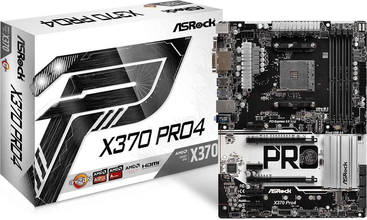 Placa Base ASROCK X370 Pro4 (Socket AM4 - AMD X370 - ATX)