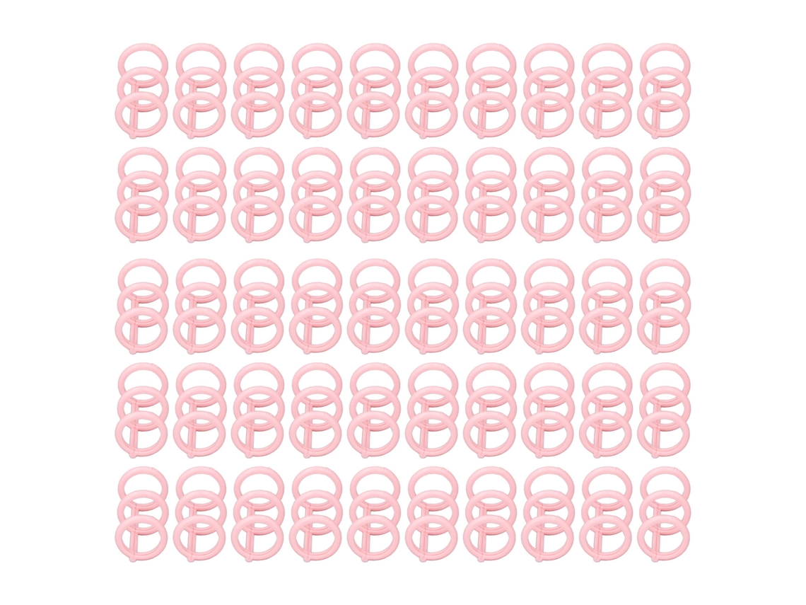 50 Unidades De Peines De Encuadernación De 16 Mm X 3 Anillas De Pp Multifuncionales Para Informes, Color Rosa.