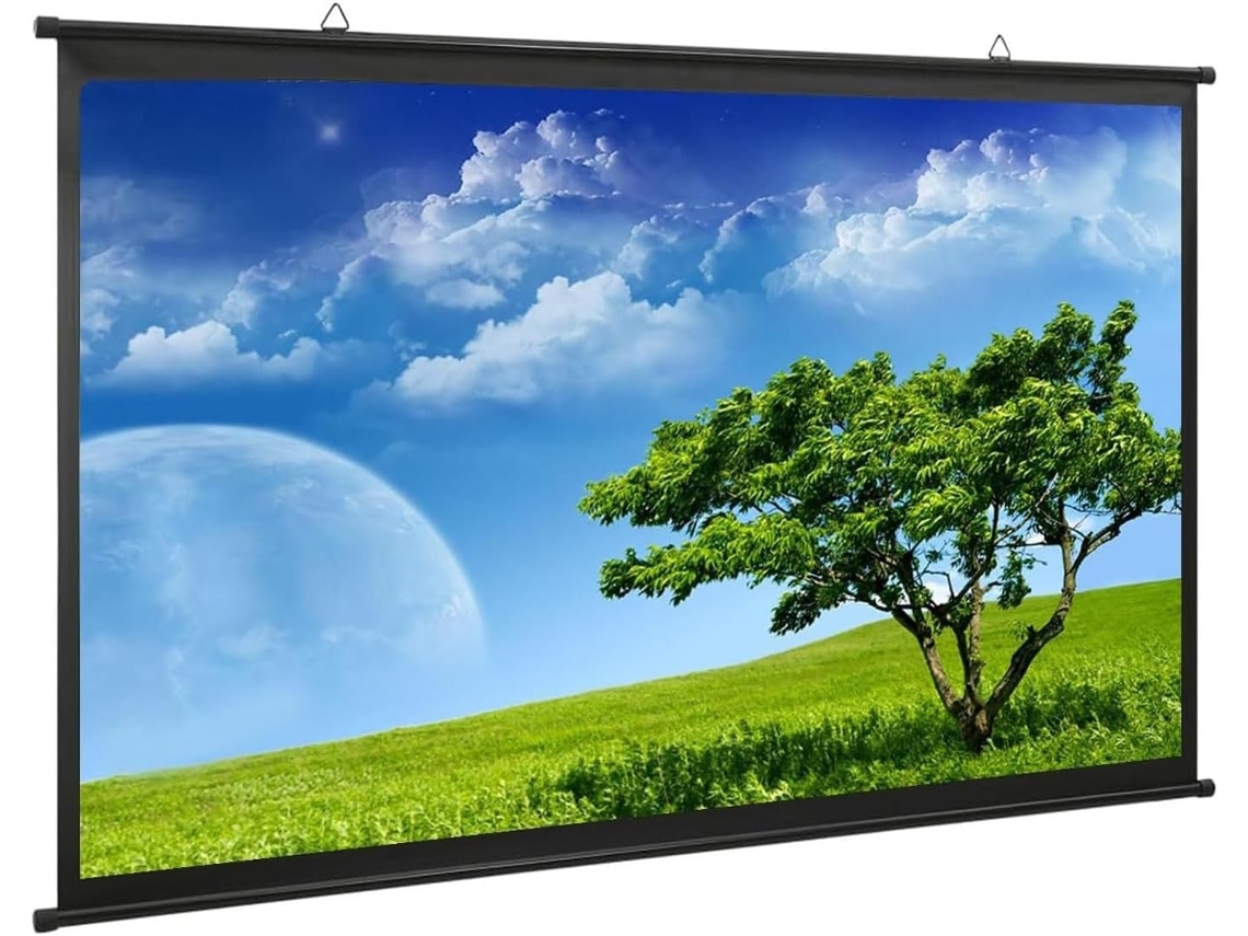 Pantalla De Proyección Portátil, Plegable Y Antiarrugas, Formato 16:9, Pantalla De Proyección De Tela Blanca