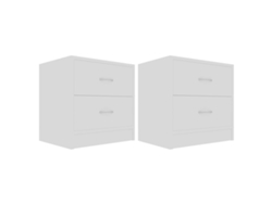 Juego de 2 mesitas de noche de madera blanca 40x30x40 cm MAISON EXCLUSIVE