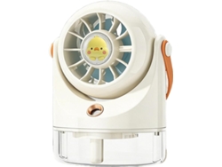 Mini Ventilador Recargable Con Bruma Refrescante (blanco) Czhhmart