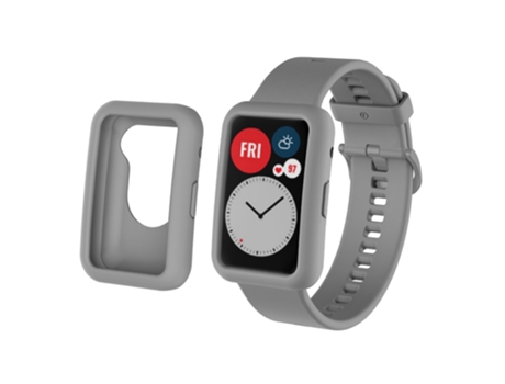 Correa de Silicona ajustable antiarañazos para Huawei Watch Fit - canoso