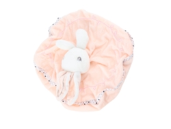 Toalla Suave Y Relajante, Muñeco De Conejo De Terciopelo, Juguete Para Bebé, Rosa