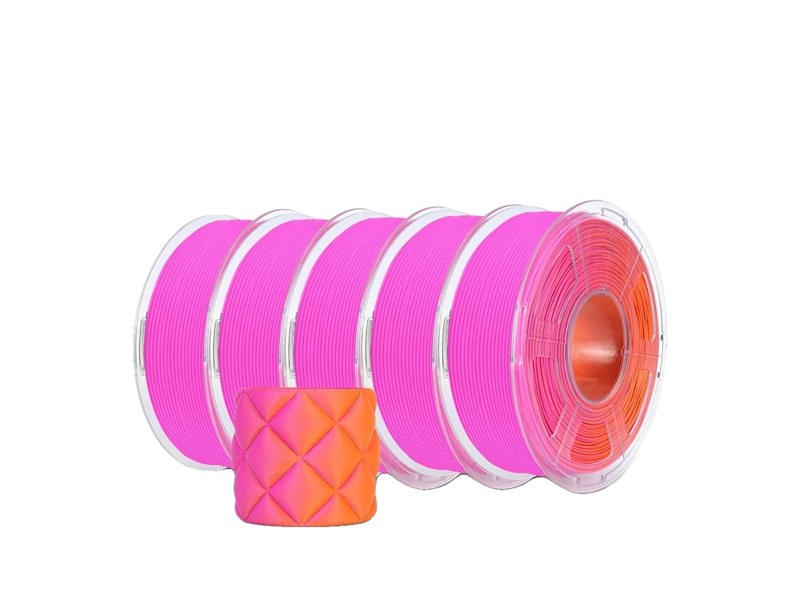 Filamento 3D, acabado mate, dos colores, Playg Ou Rd 5 rollos OEM
