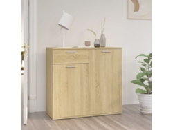 Aparador De Madera Contrachapada Color Roble Sonoma 80x36x75 Cm