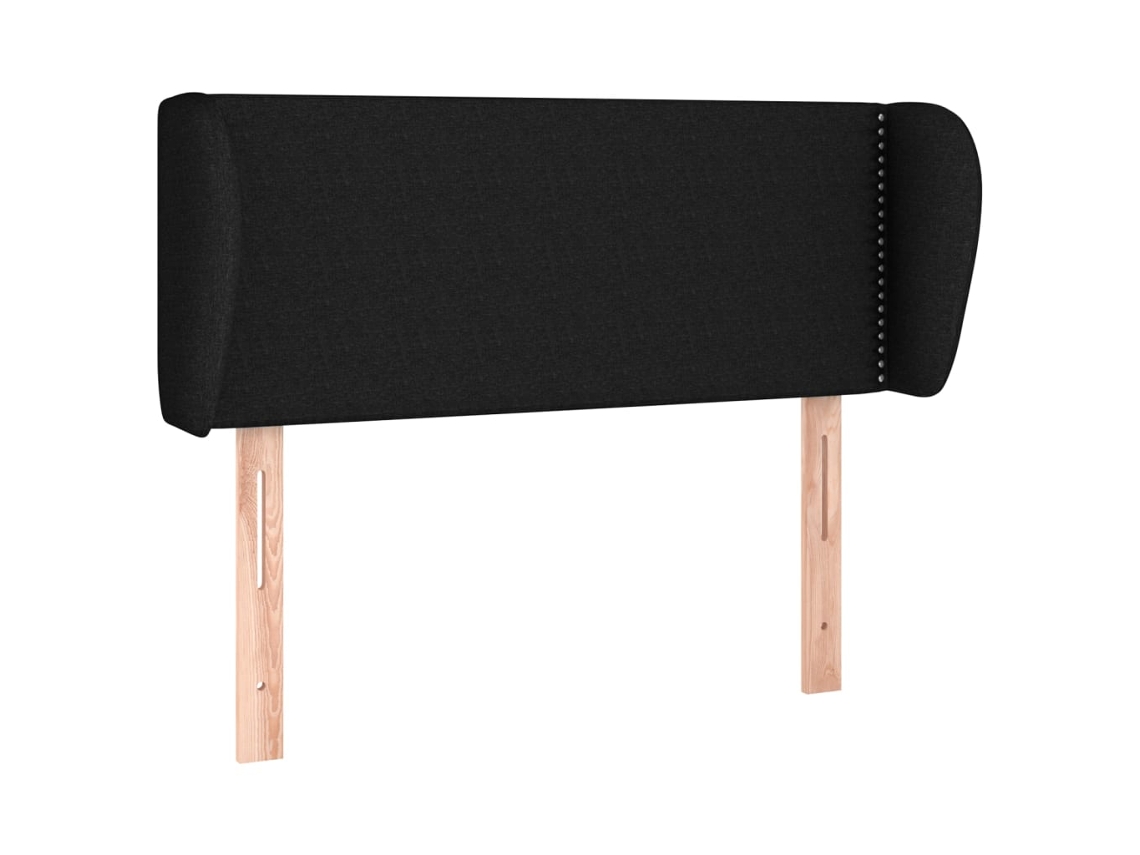 Cabecero de cama de tela negra con solapas MAISON EXCLUSIVE (103x23x78 cm)