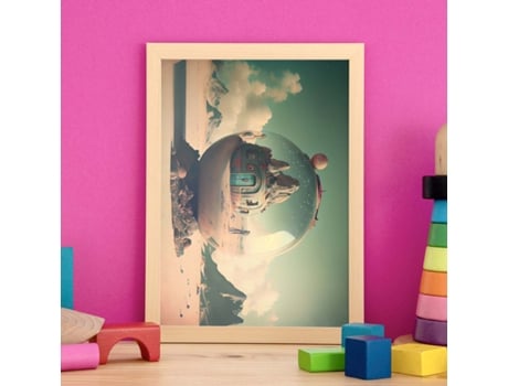 NACNIC Poster Globo Del Desierto En Estilo Surrealismo Cinematográfico Ilustraciones Y Grabados De Historieta Abstracta Y Artística A3