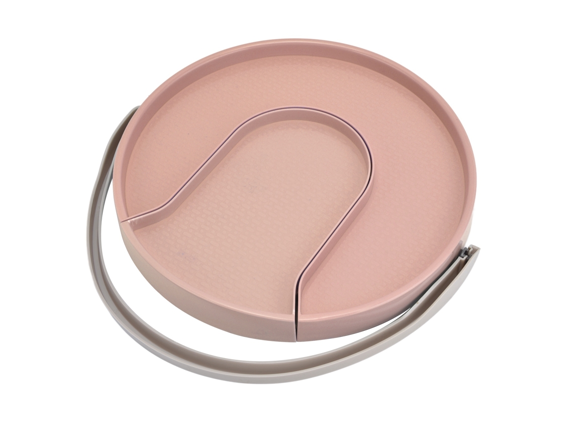 Estante Giratorio Antiadherente Para Guardar Condimentos Y Bebidas En La Cocina, Organizador De Cajones Rosa.