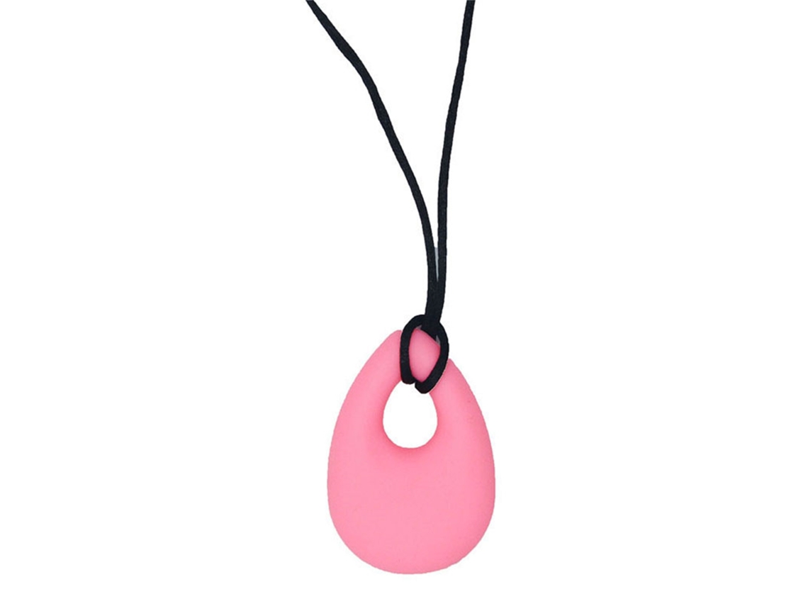 Collarin Masticable De Silicona Con Colgante Gota Para Bebé, Colgante De Dientes Para Niños, Collar Sensorial Masticable