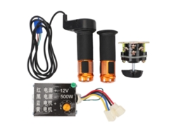 Controlador De 12 V Y 500 W Con Marcha Atrás Y Acelerador Rotatorio Para Bicicletas Eléctricas, Triciclos Y Motocicletas.