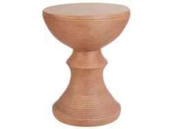 Mesa redonda para interior y exterior BELIANI Caldaro de MgO Madera clara 40x40x53
