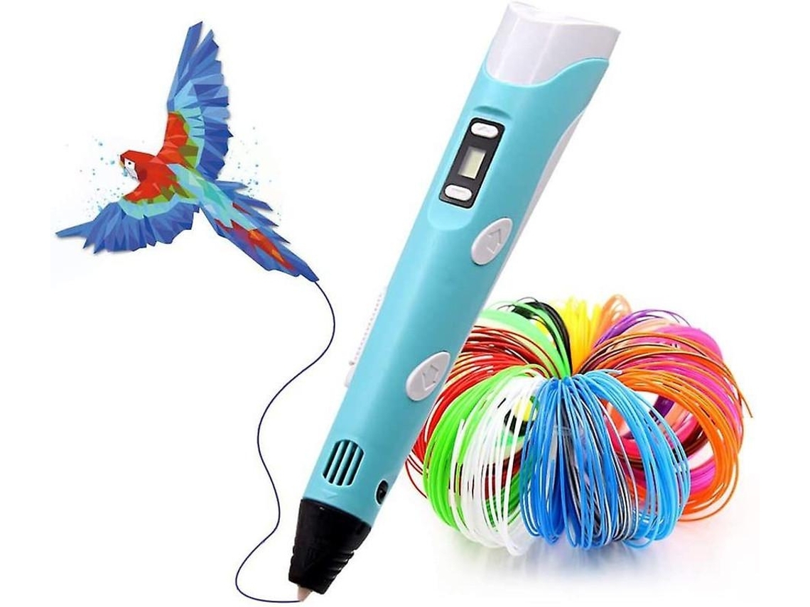 Bolígrafo 3D con 265 pies 27 colores Filamento recargas PLA Pluma para impresión 3D compatible con Pla y ABS Juguetes creativos Regalo de