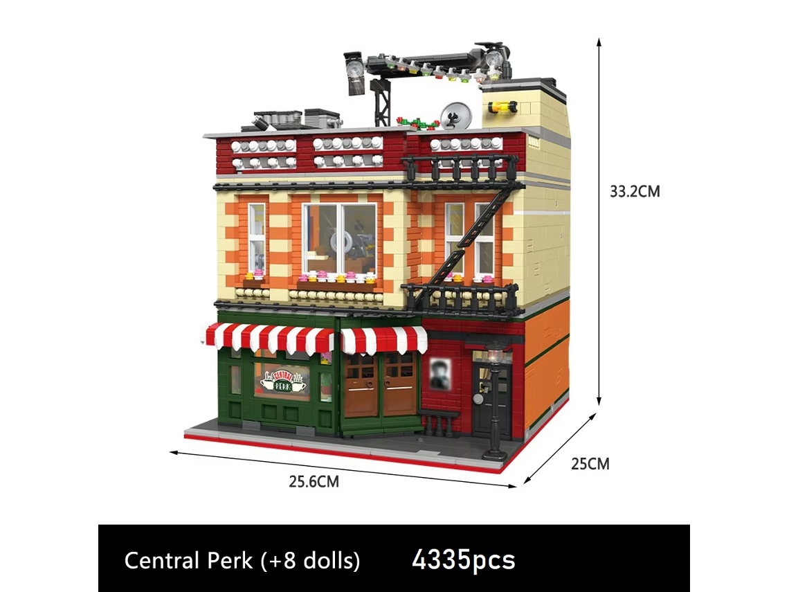 (89106) 4335 Bloques De Central Park Cafe Friends Moc Streetscape Modular House Model Building Blocks