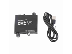 Convertidor Digital A Analógico De 192 Khz Con Ajuste De Volumen Y Graves Para Cine En Casa.
