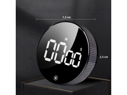 (negro) Temporizador De Cocina Digital, Temporizador Visual, Pantalla Led Grande
