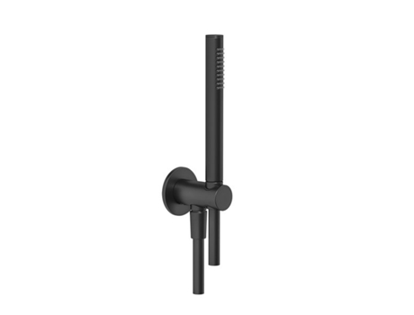GESSI Anello, conjunto de ducha con codo de conexión a la pared 1/2, soporte, cabezal de ducha anticalcáreo, intrínsecamente seguro, manguera en co