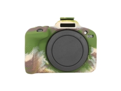 Funda protectora de silicona suave para Canon Eos R100 con textura de lichi y camuflaje Zruxe