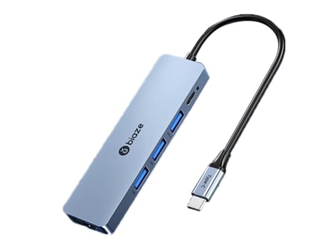 Adaptador BIAZE Hub5 5In1 Tipo-C a Usb3.0 2Usb2.0 Pd Hdmi para Huawei Mate40/P50 S20