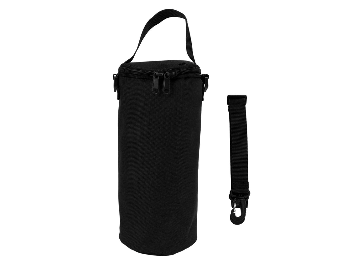 Bolsa de almacenamiento para camping con doble cremallera y asa, correa de hombro para bombonas de gas y linternas de camping.