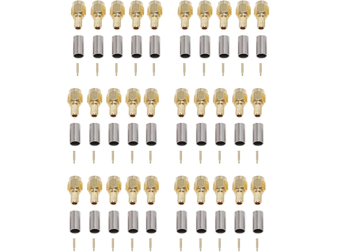 30 Conectores Adaptadores Coaxiales Sma Macho
