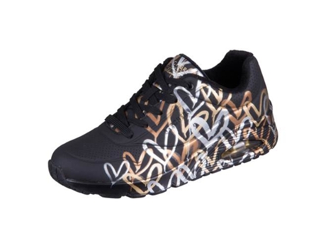 Zapatillas SKECHERS Metallic Love Mujer (37,5 eu - Negro)