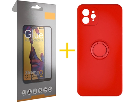 Carcasa + Protector de Pantalla para iPhone 11 Pro Max SKYHE Rojo