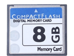 Tarjeta De Memoria Compact Flash De 8 Gb, Blanca Y Azul.