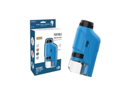 Microscopio portátil para niños, con zoom de 60x a 120x, un regalo ideal para niños y niñas. Azul. Siurn
