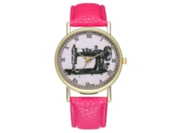 Reloj De Pulsera Analógico De Cuarzo Zhoulianfa Con Esfera Redonda Rosa Para Mujeres, Hombres Y Estudiantes.