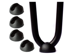Protectores De Silicona Para Patas De Muebles (para Evitar Que Se Acumule Pelo) - Negro (10 Mm) - Paquete De 10