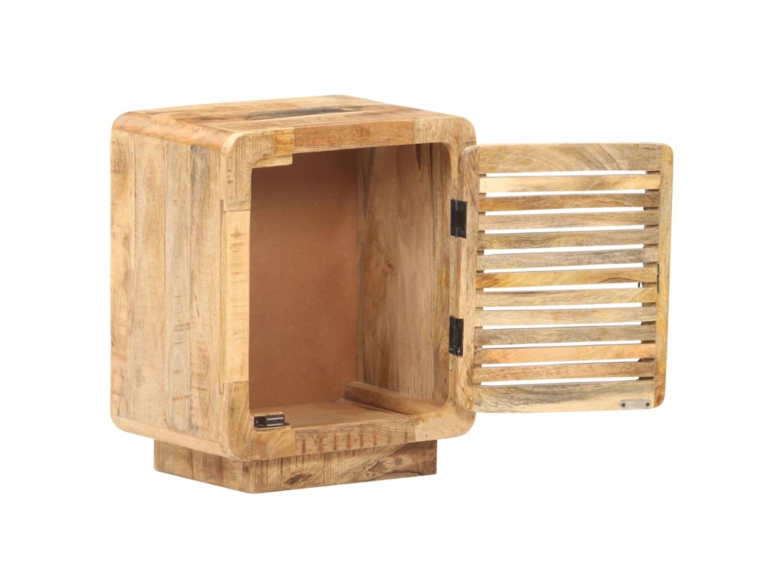 Maison Exclusive - Mesita De Noche De Madera De Mango Rugosa 40x30x50 Cm