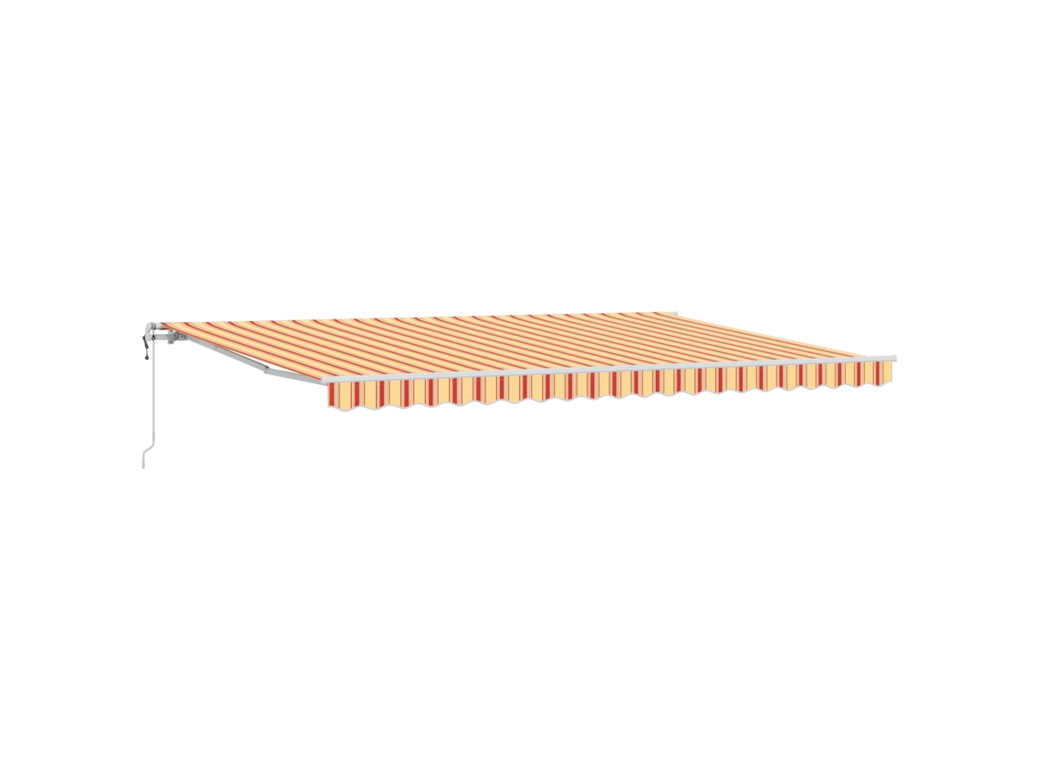 Toldo retráctil automático Vidaxl de poliéster amarillo y naranja (5 x 3,5 m)