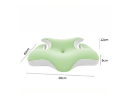 Almohada Para El Cuello Ergonómica De Espuma Viscoelástica Seda Helada Transpirable Y Con Un Sueño Seguro (verde) Cuich