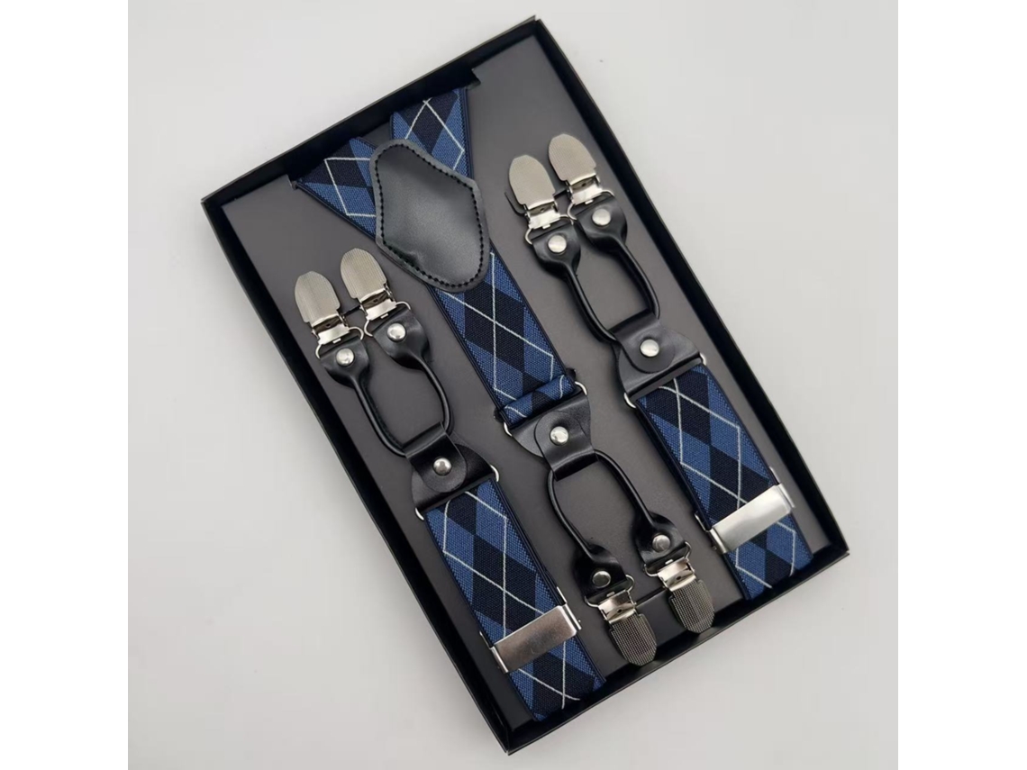 Suspensório Chrui Para Camisa Masculina - 3,5 Cm, 6 Clipes (16)