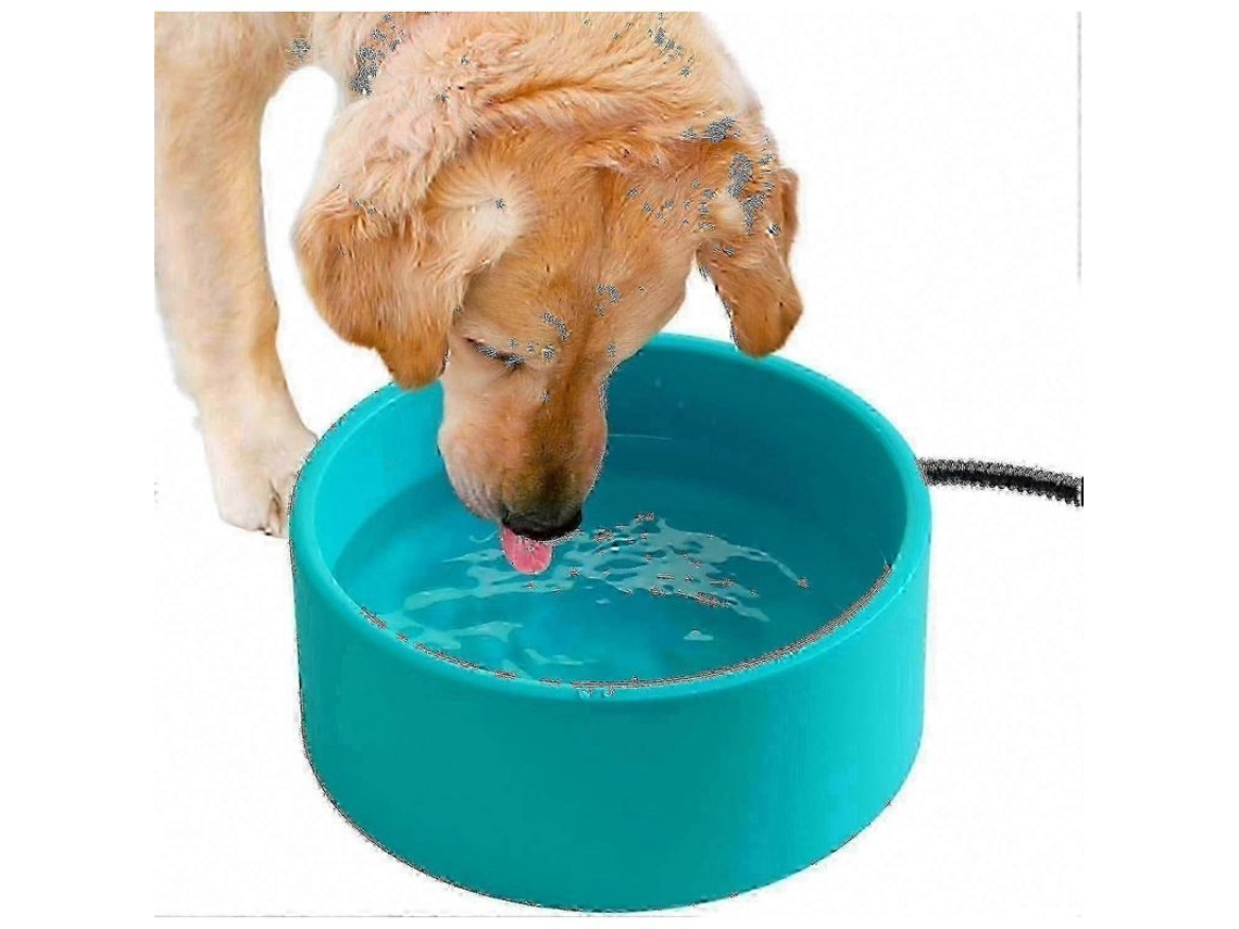 Bol Agua Calefactada 3.2l Mascotas Exterior Control Termostático 30w Cable 2m