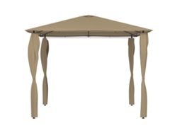 Gazebo 3x3x2,6 m con cubiertas para postes 160 g/m² Gris parduzco Wsd363457 Lovely Home