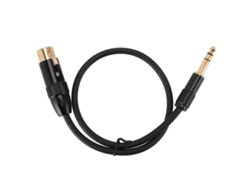 Cable Xlr Hembra Chapado En Oro A Cable Macho De 6,35 Mm (ofc) Para Micrófono, Mezclador Y Amplificador.