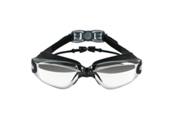 Gafas De Natación Antivaho Impermeables Con Visión Amplia Y Tapones Para Los Oídos De Silicona Suave Para Hombres Y Mujeres, Color Negro.