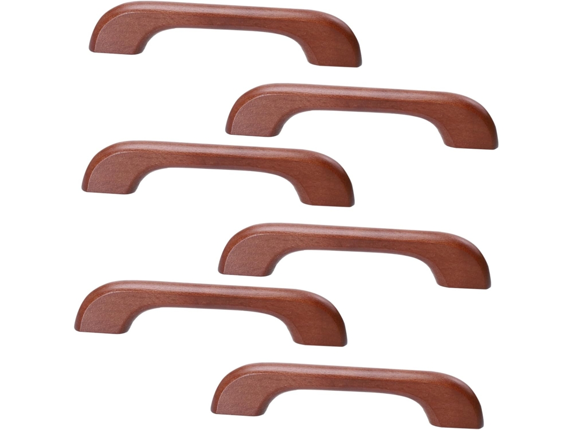 Tirador De Puerta De Muebles De Madera De 6 Piezas, Pomo De Cajón Para Cómoda, Armario Y