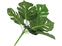 5 Piezas De Hojas, Tallos Y Flores Artificiales De Planta Monstera Para Decoración.